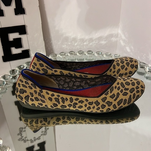 Rothy’s  Retired  Leopard Print Round Toe Slip on Ballet Flats Women Size 7 - Picture 7 of 10